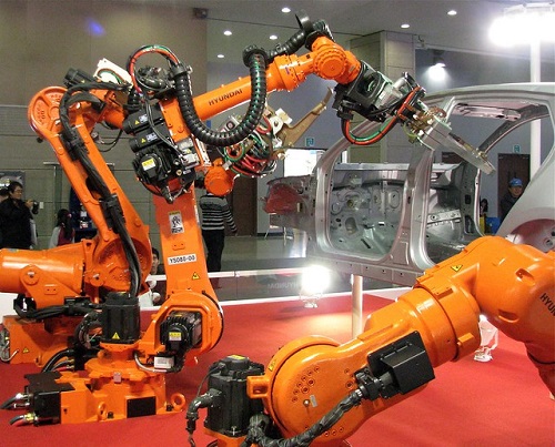 An industrial robotic arm