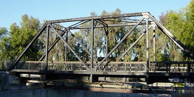 A truss bridge
